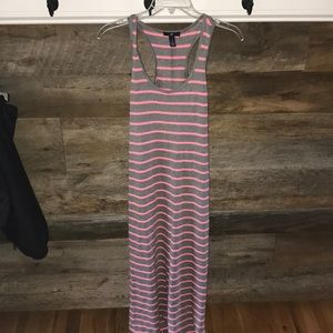 Gap size small gray and pink stripped dress
